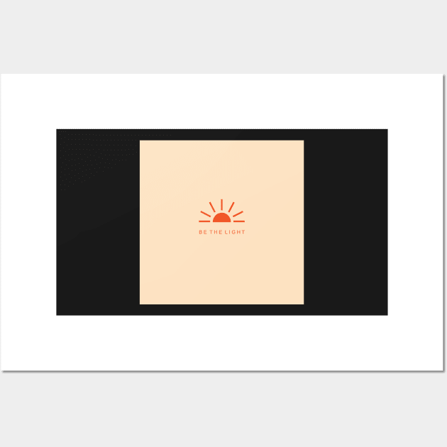 Be the light, Positive christian vibes, Rasing orange simple sun on the horizon Wall Art by bigmoments